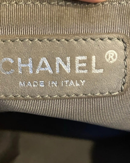 Authentic Chanel gray caviar tote