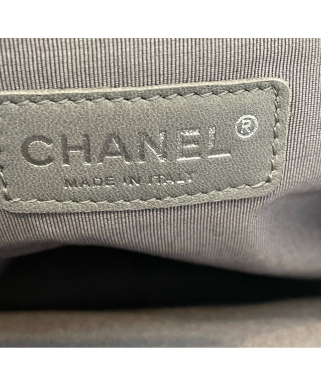 Authentic Chanel gray caviar tote