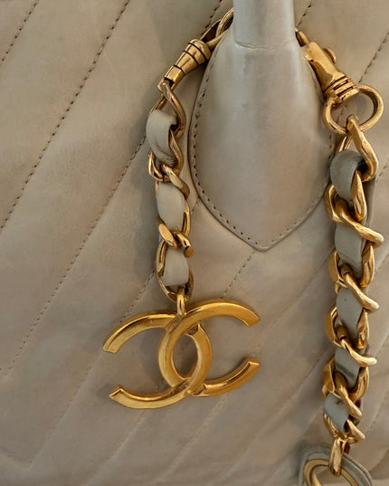 Tan top handle bag