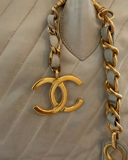 Tan top handle bag