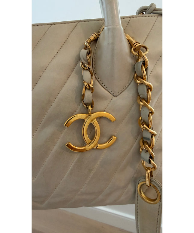 Tan top handle bag