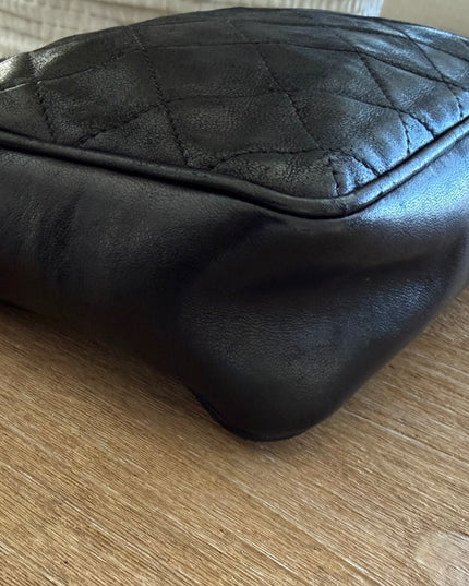 Small silver black tassel camera bag