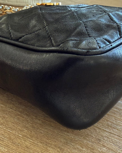 Small silver black tassel camera bag
