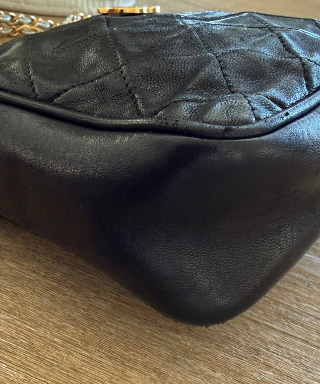 Chanel Small Tassel Camera Bag – Black Lambskin