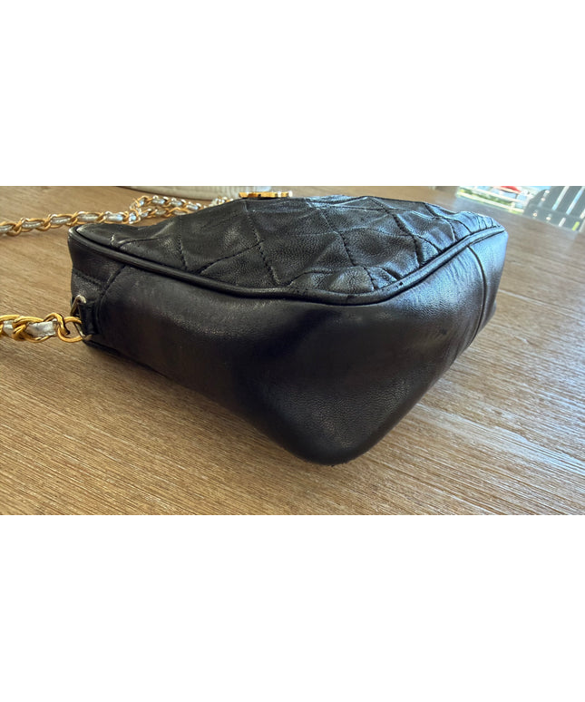 Small silver black tassel camera bag