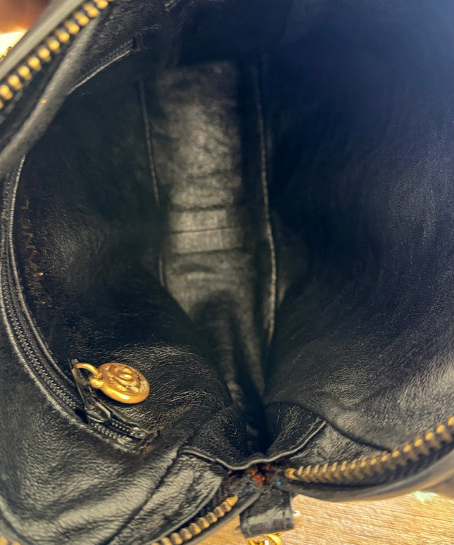 Chanel Small Tassel Camera Bag – Black Lambskin