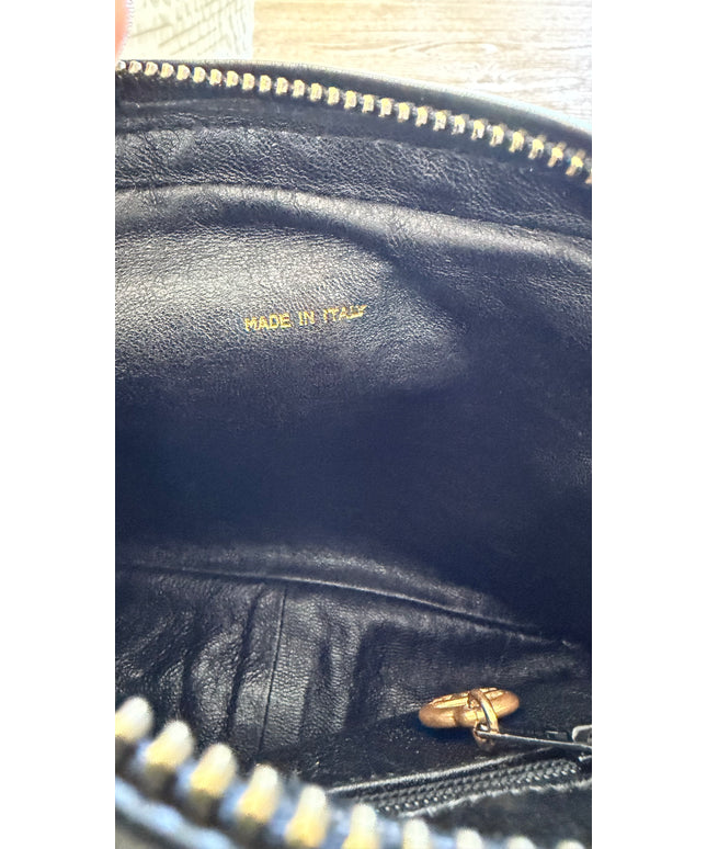 Small silver black tassel camera bag