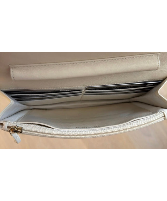 2.55 Reissue Cream quilted wallet on chain