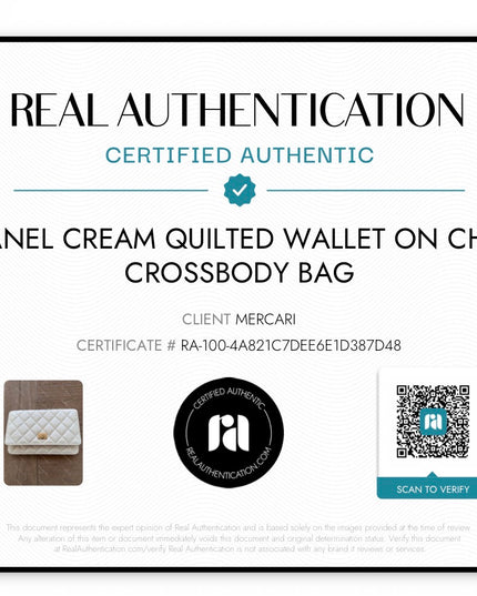 2.55 Reissue Cream quilted wallet on chain