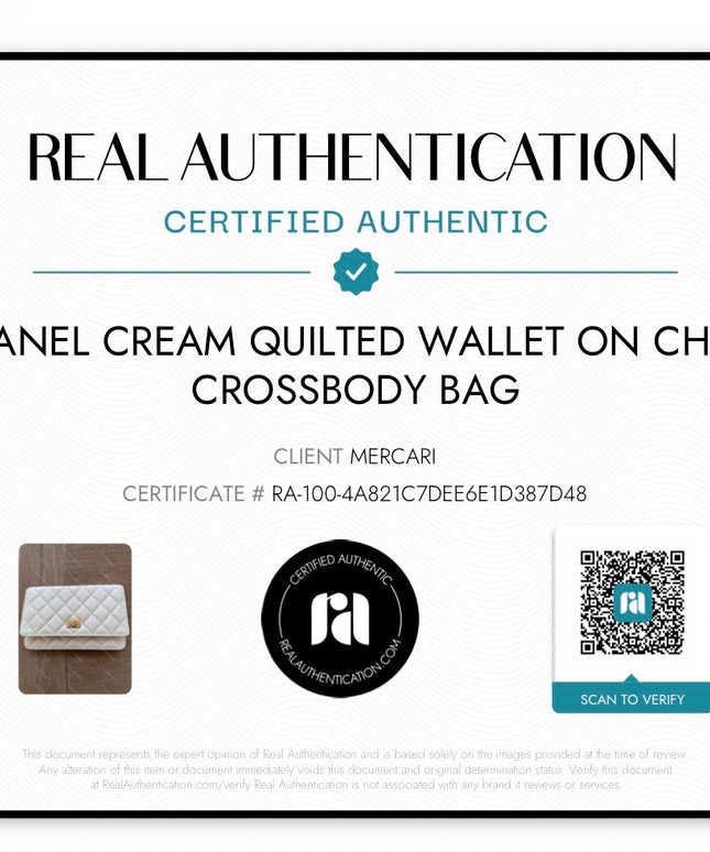 Chanel 2.55 Reissue Wallet on Chain – Cream Quilted Lambskin