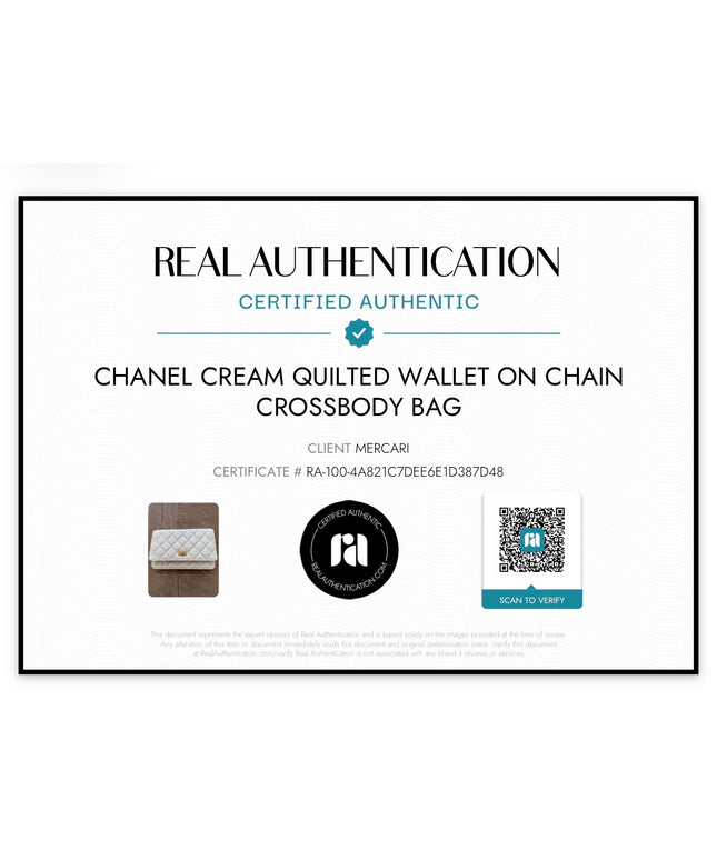 2.55 Reissue Cream quilted wallet on chain