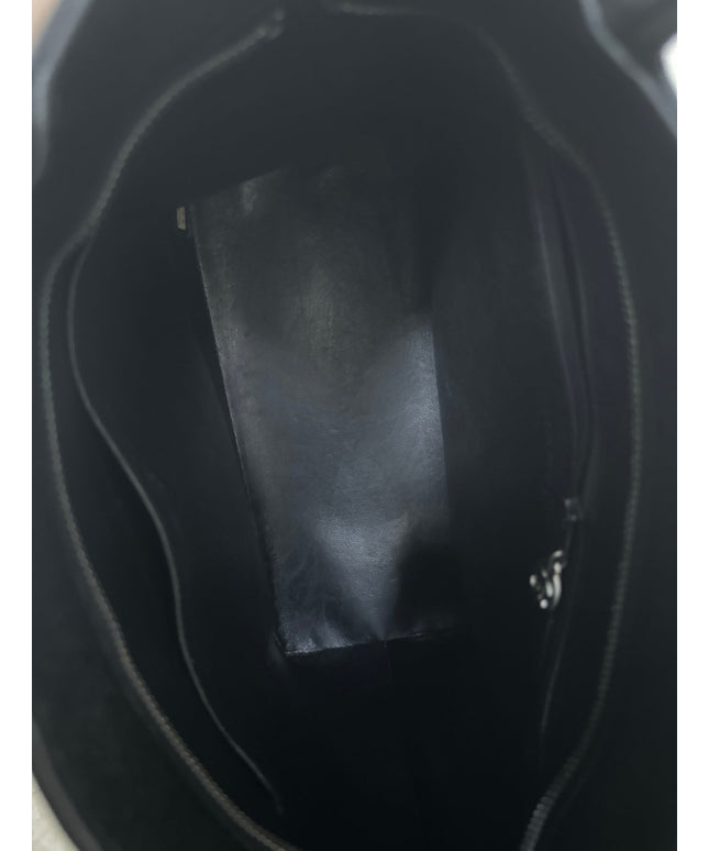 SOLD!! Chanel black caviar leather medallion tote