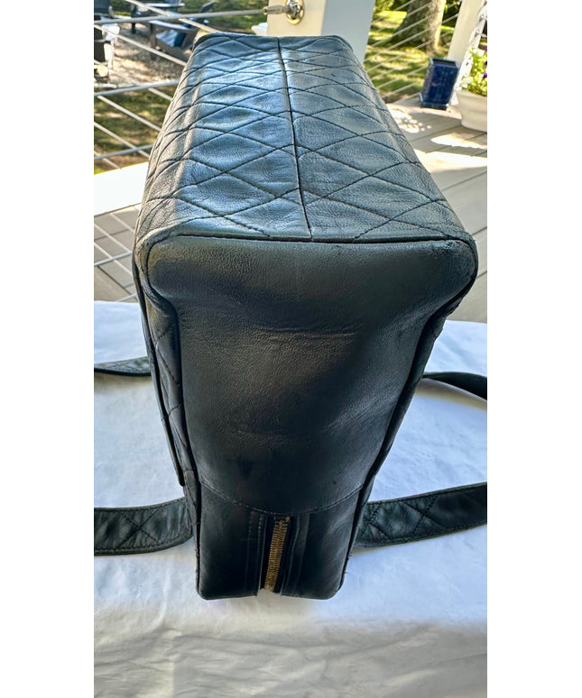 CHANEL Black Cologne quilted handbag