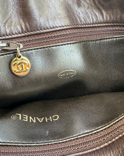 SOLD!!  Authenticated Chanel leather & suede chain tote