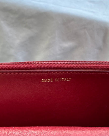 Chanel red leather flap Chanel wallet on chain&nbsp;