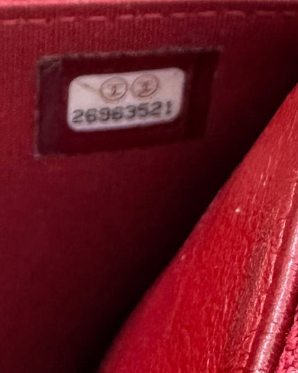 Chanel red leather flap Chanel wallet on chain&nbsp;
