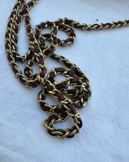 Chanel red leather flap Chanel wallet on chain&nbsp;