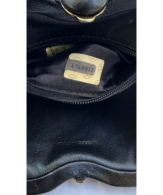 Chanel Matelassé black Lambskin belt Bag with chain