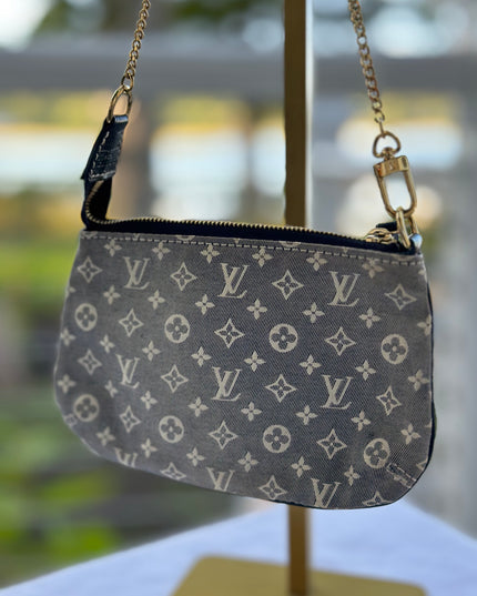 LOUIS VUITTON  Encre Monogram Idylle Mini Accessories Pochette denim Bag