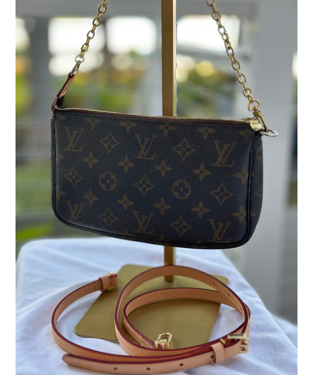 Louis Vuitton Pochette Accessoires Pouch chain monogram Shoulder Bag