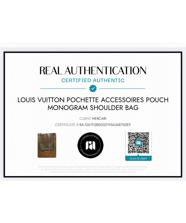 Louis Vuitton Pochette Accessoires Pouch chain monogram Shoulder Bag