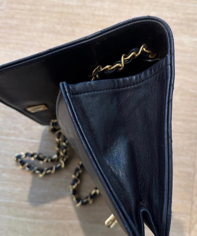 Chanel Classic Flap Turn-Lock Crossbody Bag – Black Quilted Lambskin