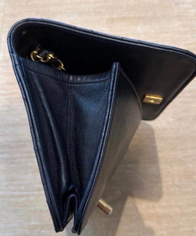 Chanel Classic Flap Turn-Lock Crossbody Bag – Black Quilted Lambskin