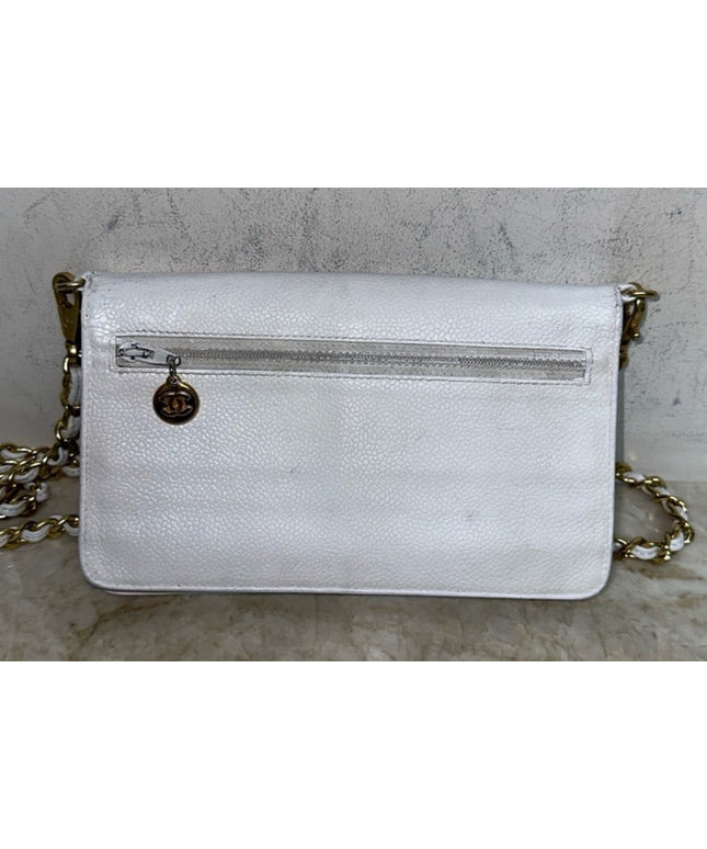 Chanel white flap Wallet on Chain bag