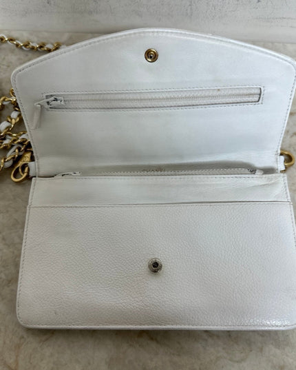 Chanel white flap Wallet on Chain bag