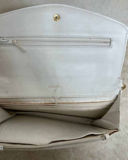 Chanel white flap Wallet on Chain bag