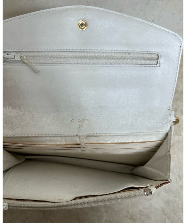 Chanel white flap Wallet on Chain bag