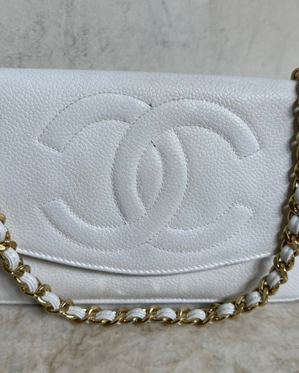 Chanel white flap Wallet on Chain bag