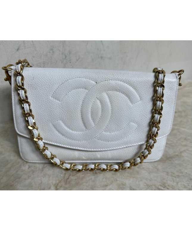 Chanel white flap Wallet on Chain bag