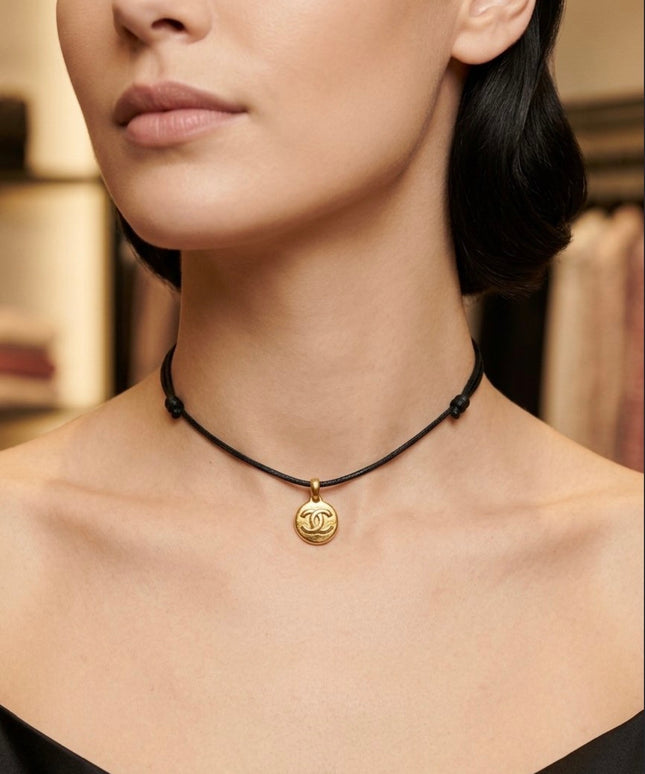 Chanel Small Medallion Cord Necklace