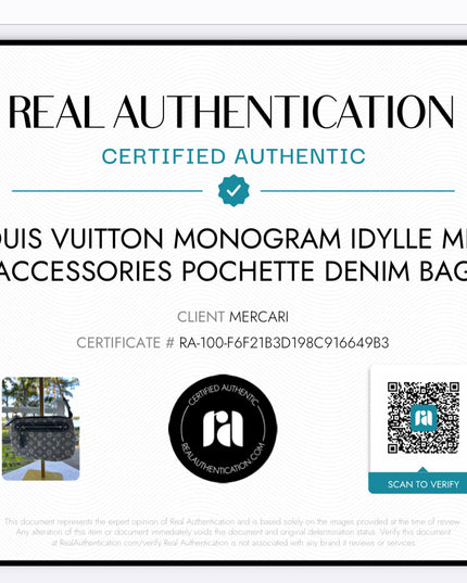 LOUIS VUITTON  Encre Monogram Idylle Mini Accessories Pochette denim Bag