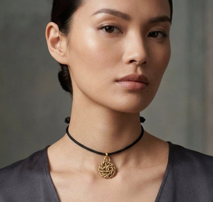 Chanel Small CC Medallion Cord Necklace