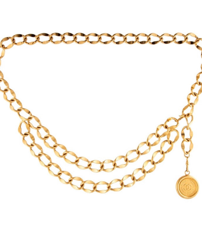 Chanel Two-Chain Medallion Belt