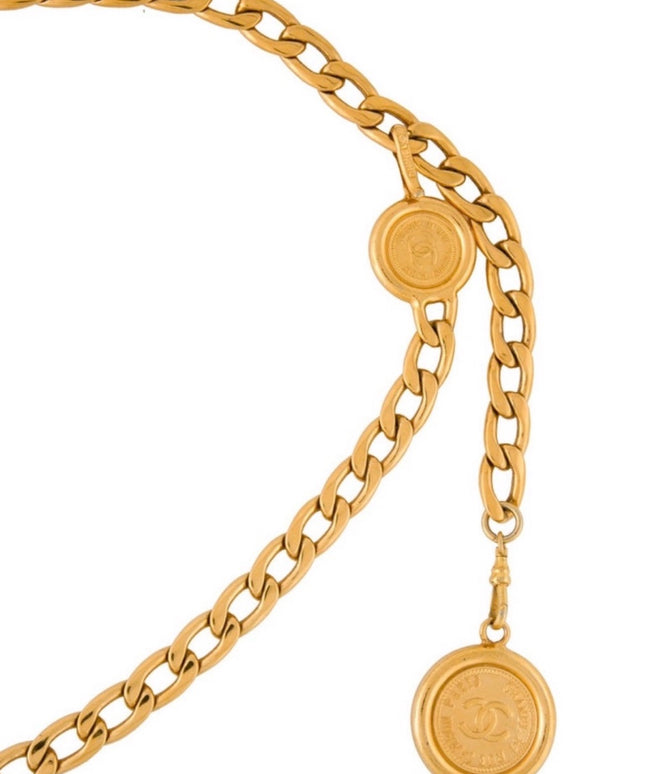 Chanel Six-Medallion Chain Belt