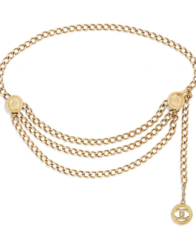 Chanel Three-Chain Emblem Belt