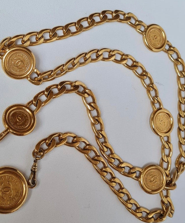 Chanel Six-Medallion Chain Belt