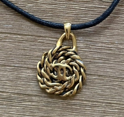 Chanel Small CC Medallion Cord Necklace
