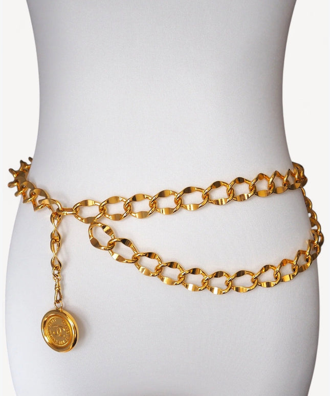 Chanel Two-Chain Medallion Belt
