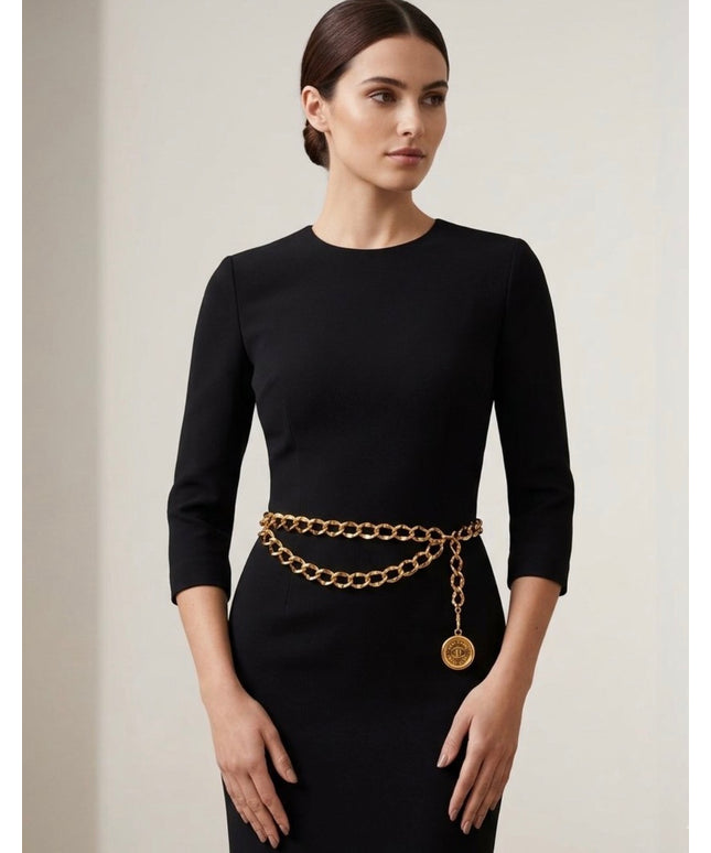 2 chain medallion belt