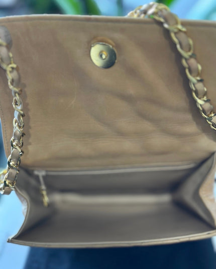 Chanel Matelasse chain crossbody Tan flap  bag chain crossbody bag