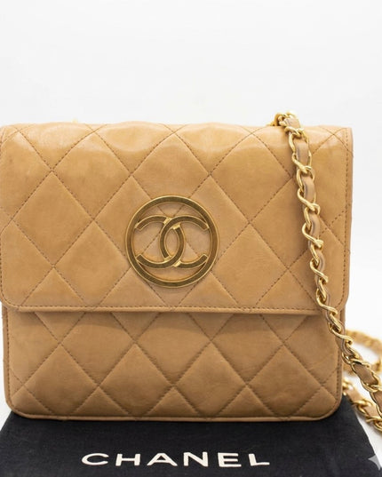 Chanel Matelasse chain crossbody Tan flap  bag chain crossbody bag