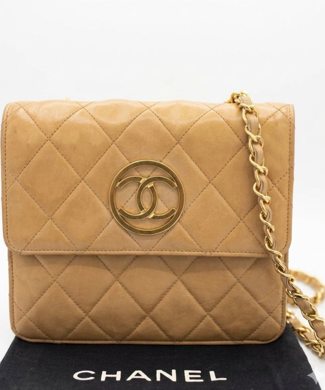 Chanel Matelasse Flap Bag – Tan Lambskin with Chain Strap