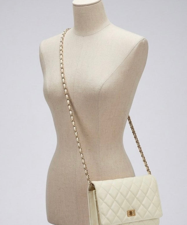 Chanel 2.55 Reissue Wallet on Chain – Cream Quilted Lambskin