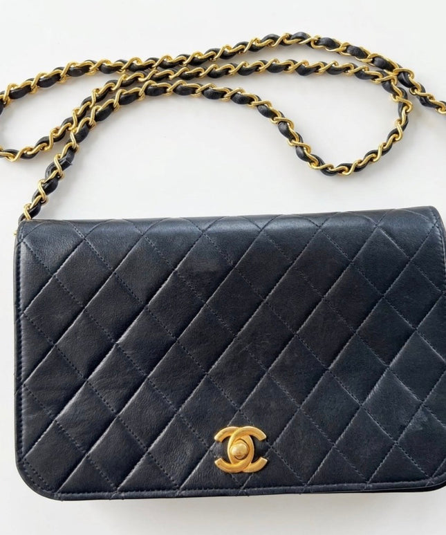 Chanel Classic Flap Turn-Lock Crossbody Bag – Black Quilted Lambskin