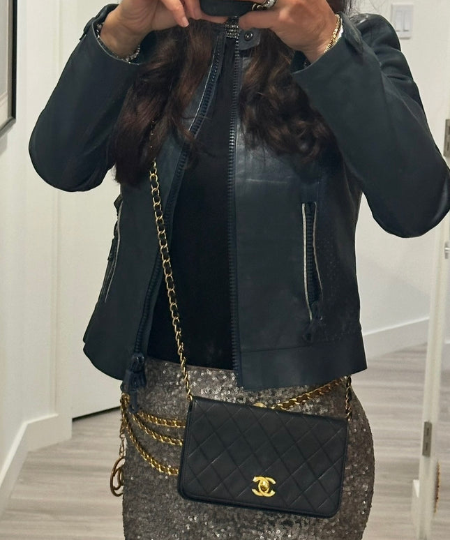 Chanel Classic Flap Turn-Lock Crossbody Bag – Black Quilted Lambskin