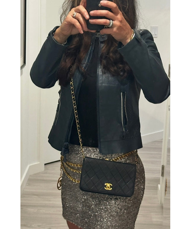 Classic flap turn lock crossbody bag
